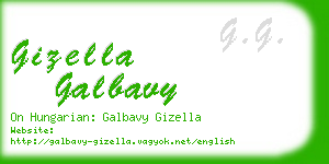 gizella galbavy business card